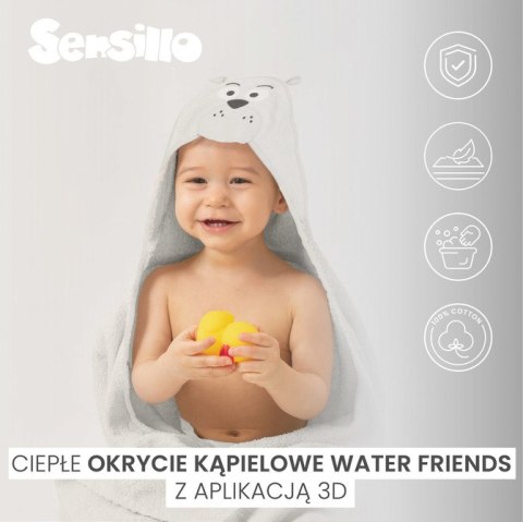 WATERFRIENDS OKRYCIE KĄPIELOWE 100x100 HIPOPOTAM BLUE WATERFRIENDS OKRYCIE KĄPIELOWE 100x100 HIPOPOTAM BLUE