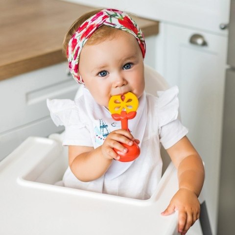 499/01 GRYZAK Z GRZECHOTKĄ EDUKACYJNY JUICY ORANGE BabyOno 499/01 GRYZAK Z GRZECHOTKĄ EDUKACYJNY JUICY ORANGE BabyOno