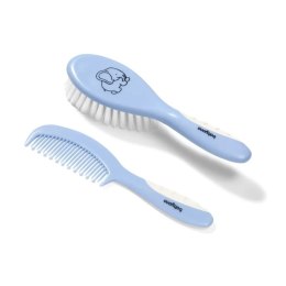 570/04 SZCZOTKA + GRZEBIEŃ MIĘKKIE WŁ. NIEBIESKA SŁONIK BabyOno