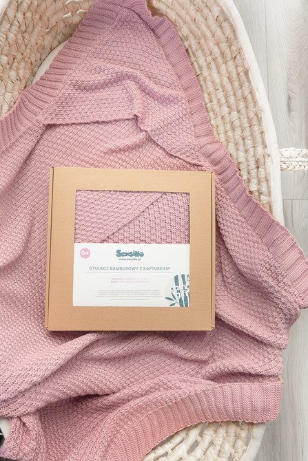 OTULACZ Z KAPTURKIEM 100% BAMBOO GIFT RÓŻOWY OTULACZ Z KAPTURKIEM 100% BAMBOO GIFT RÓŻOWY