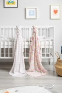 PIELUCHA BAMBUSOWA 2-pak KWIATY+JEŻE 120X120 PIELUCHA BAMBUSOWA 2-pak KWIATY+JEŻE 120X120