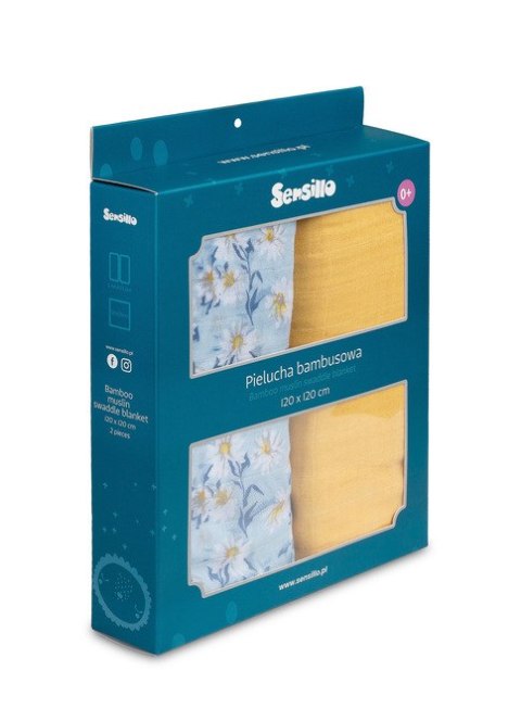 PIELUCHA BAMBUSOWA 2-pak MIĘTA+ŻÓŁTY 120X120 PIELUCHA BAMBUSOWA 2-pak MIĘTA+ŻÓŁTY 120X120