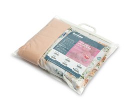 KOMPLET DO WÓZKA VELVET Z FALBANKĄ PIWONIA BRZOSKWINIOWY