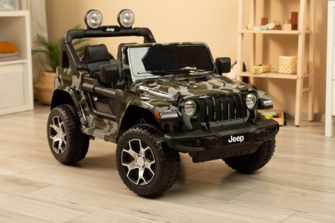 TERENOWY POJAZD NA AKUMULATOR JEEP RUBICON CAMO TERENOWY POJAZD NA AKUMULATOR JEEP RUBICON CAMO