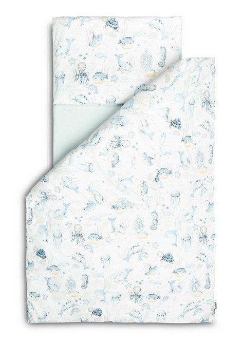 KOMPLET POŚCIELI 2 EL.+ PRZEŚCIERADŁO PODWODNY ŚWIAT 100X135 CM KOMPLET POŚCIELI 2 EL.+ PRZEŚCIERADŁO PODWODNY ŚWIAT 100X135 CM