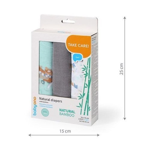 397/10 PIELUSZKI BAMBUSOWE 3SZT SZARE 397/10 PIELUSZKI BAMBUSOWE 3SZT SZARE