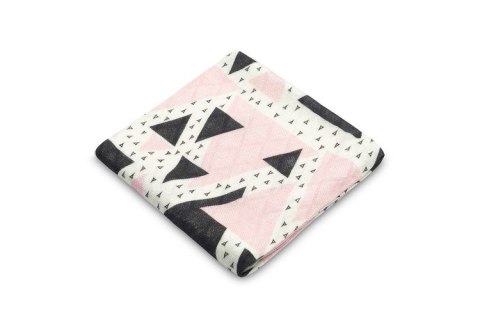 PIELUCHA BAMBUS TRÓJKĄT RÓŻOWY 75x75 PIELUCHA BAMBUS TRÓJKĄT RÓŻOWY 75x75