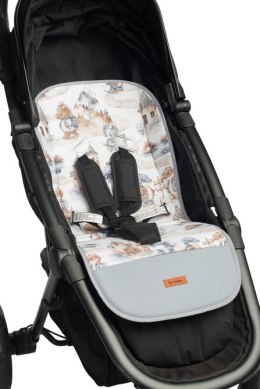 WKŁADKA MUŚLINOWA DO WÓZKA - SMOKI JEANS