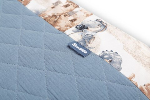 OCHRANIACZ DO ŁÓŻECZKA MUŚLIN SMOKI JEANS OCHRANIACZ DO ŁÓŻECZKA MUŚLIN SMOKI JEANS