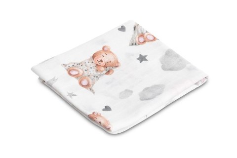 PIELUCHA MUŚLINOWA 70X80 CM MIŚ ŚPIOCH PIELUCHA MUŚLINOWA 70X80 CM MIŚ ŚPIOCH
