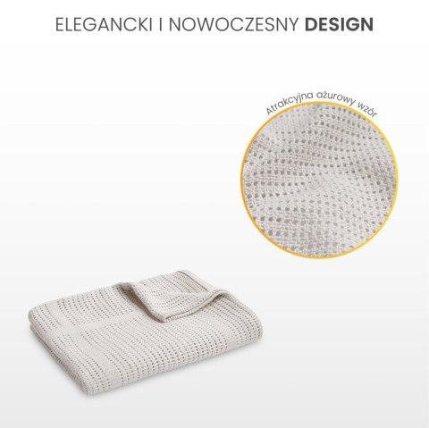 KOC AŻUROWY MOLI BEŻ KAWA KOC AŻUROWY MOLI BEŻ KAWA