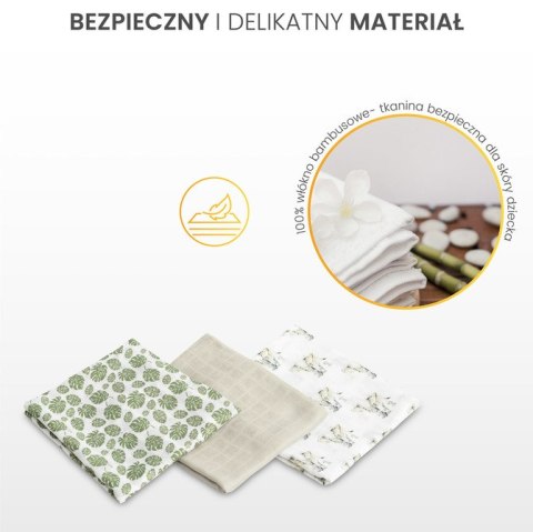PIELUCHA BAMBUSOWA 3-pak JEŻYK BLUE 70X80 PIELUCHA BAMBUSOWA 3-pak JEŻYK BLUE 70X80