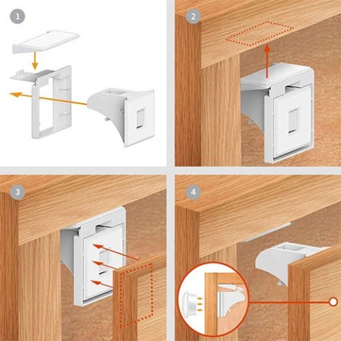 ZABEZPIECZENIE DO MEBLI-MAGNETYCZNA BLOKADA 4SZT ZABEZPIECZENIE DO MEBLI-MAGNETYCZNA BLOKADA 4SZT