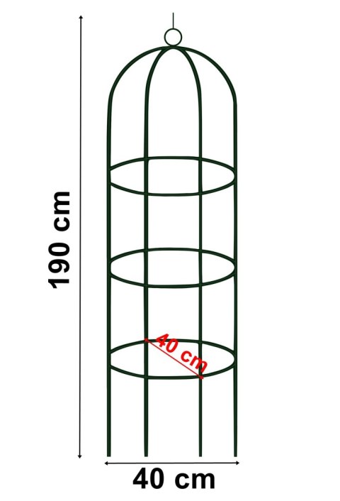 Pergola metalowa kolumna ciemnozielona 190 cm Pergola metalowa kolumna ciemnozielona 190 cm