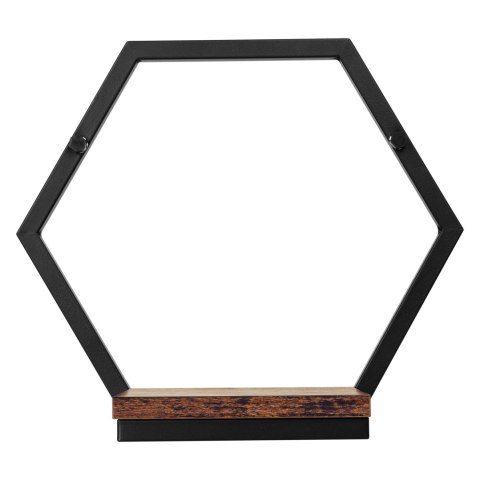 Kwietnik metalowy półka czarna Honung Rustic loft Kwietnik metalowy półka czarna Honung Rustic loft