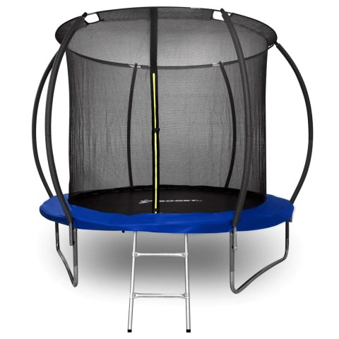 Trampolina z siatką i drabinką HENZEN 244 cm niebieska FT 8 Trampolina z siatką i drabinką HENZEN 244 cm niebieska FT 8