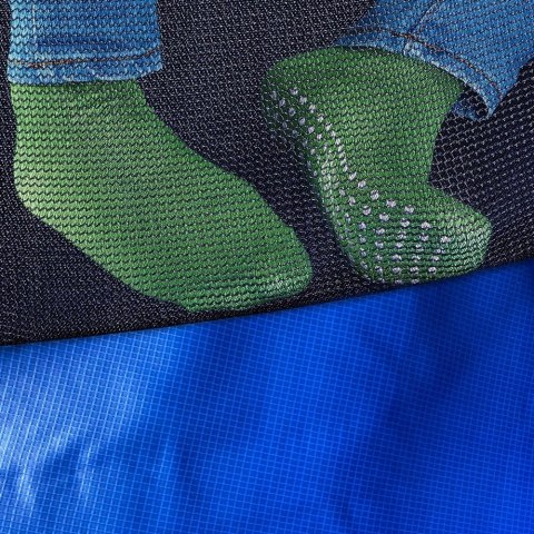 Trampolina z siatką i drabinką HENZEN 244 cm niebieska FT 8 Trampolina z siatką i drabinką HENZEN 244 cm niebieska FT 8