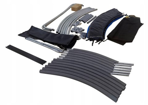 Trampolina z siatką i drabinką HENZEN 244 cm niebieska FT 8 Trampolina z siatką i drabinką HENZEN 244 cm niebieska FT 8