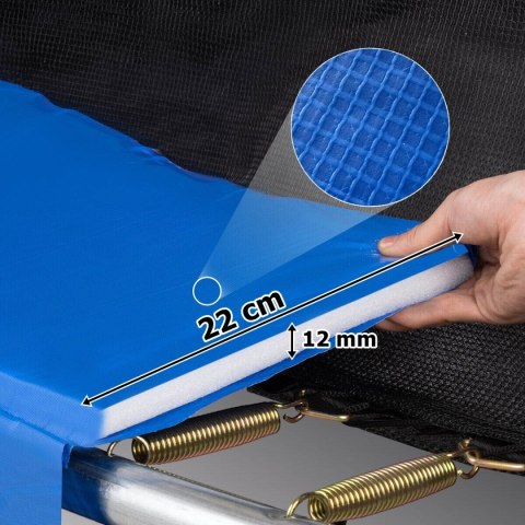 Trampolina z siatką i drabinką HENZEN 244 cm niebieska FT 8 Trampolina z siatką i drabinką HENZEN 244 cm niebieska FT 8