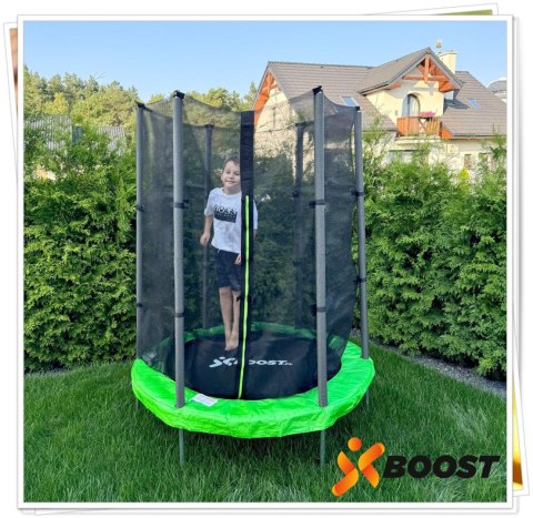 Trampolina z siatką SAUT 140 cm zielona Trampolina z siatką SAUT 140 cm zielona