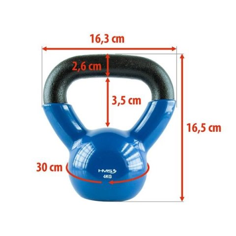 KNV04 KETTLEBELL POKRYTY WINYLEM 4.0 KG HMS KNV04 KETTLEBELL POKRYTY WINYLEM 4.0 KG HMS