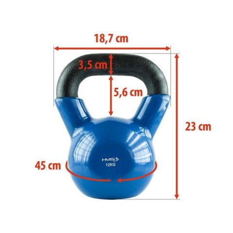 KNV12 KETTLEBELL POKRYTY WINYLEM 12.0 KG HMS KNV12 KETTLEBELL POKRYTY WINYLEM 12.0 KG HMS