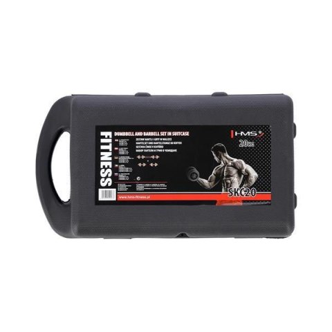 SKC20 SZTANGIELKI-SZTANGA W WALIZCE KOLOROWE 2x10KG HMS SKC20 SZTANGIELKI-SZTANGA W WALIZCE KOLOROWE 2x10KG HMS