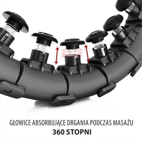 HHW01 BLACK HULA HOP Z WYPUSTKAMI I OBCIĄŻNIKIEM HMS HHW01 BLACK HULA HOP Z WYPUSTKAMI I OBCIĄŻNIKIEM HMS
