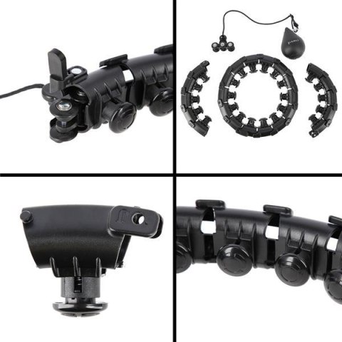 HHW01 BLACK HULA HOP Z WYPUSTKAMI I OBCIĄŻNIKIEM HMS HHW01 BLACK HULA HOP Z WYPUSTKAMI I OBCIĄŻNIKIEM HMS