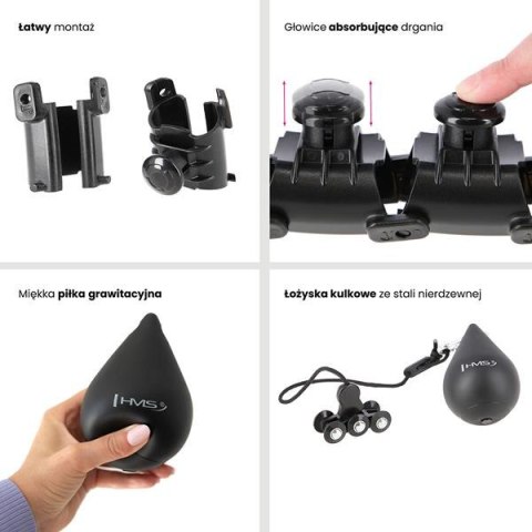 HHW01 BLACK HULA HOP Z WYPUSTKAMI I OBCIĄŻNIKIEM HMS HHW01 BLACK HULA HOP Z WYPUSTKAMI I OBCIĄŻNIKIEM HMS