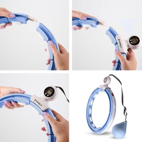 HHM15 HULA HOP BLUE Z MAGNESEM I OBCIĄŻNIKIEM + LICZNIK HMS HHM15 HULA HOP BLUE Z MAGNESEM I OBCIĄŻNIKIEM + LICZNIK HMS