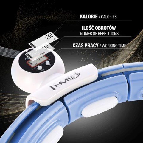 HHM15 HULA HOP BLUE Z MAGNESEM I OBCIĄŻNIKIEM + LICZNIK HMS HHM15 HULA HOP BLUE Z MAGNESEM I OBCIĄŻNIKIEM + LICZNIK HMS