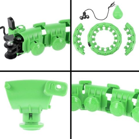 HHW01 HULA HOP GREEN Z WYPUSTKAMI I OBCIĄŻNIKIEM HMS HHW01 HULA HOP GREEN Z WYPUSTKAMI I OBCIĄŻNIKIEM HMS