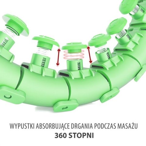 HHW01 HULA HOP GREEN Z WYPUSTKAMI I OBCIĄŻNIKIEM HMS HHW01 HULA HOP GREEN Z WYPUSTKAMI I OBCIĄŻNIKIEM HMS