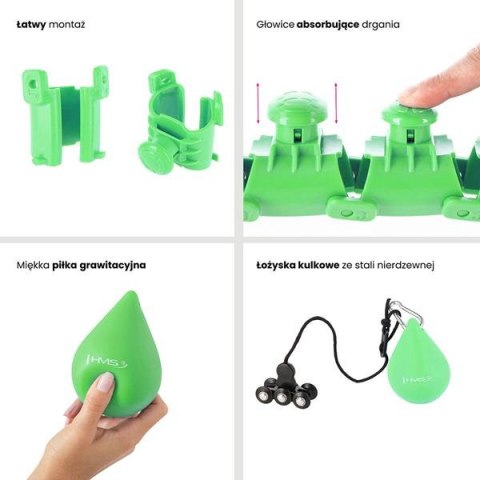 HHW01 HULA HOP GREEN Z WYPUSTKAMI I OBCIĄŻNIKIEM HMS HHW01 HULA HOP GREEN Z WYPUSTKAMI I OBCIĄŻNIKIEM HMS