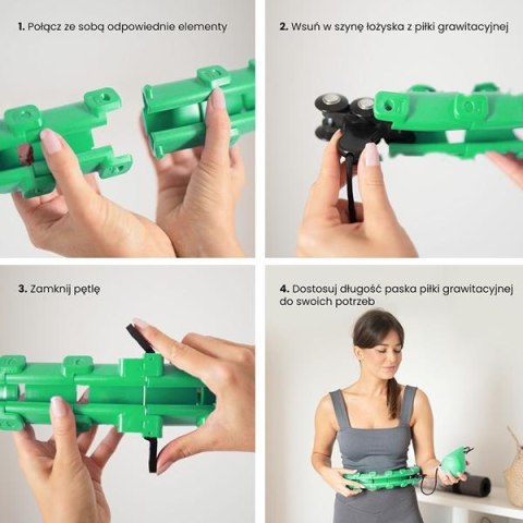 HHW01 HULA HOP GREEN Z WYPUSTKAMI I OBCIĄŻNIKIEM HMS HHW01 HULA HOP GREEN Z WYPUSTKAMI I OBCIĄŻNIKIEM HMS
