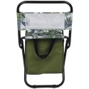 KRZESŁO WĘDKARSKIE TURYSTYCZNE SKŁADANE JUNGLE LIGHT Z TORBĄ POD SIEDZISKIEM 35X34X58CM