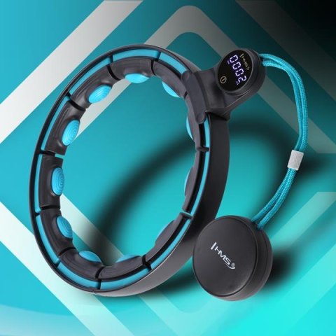 HHM17 HULA HOP BLACK/TURQUOISE Z MAGNESAMI I OBCIĄŻNIKIEM + LICZNIK HMS HHM17 HULA HOP BLACK/TURQUOISE Z MAGNESAMI I OBCIĄŻNIKIEM + LICZNIK HMS