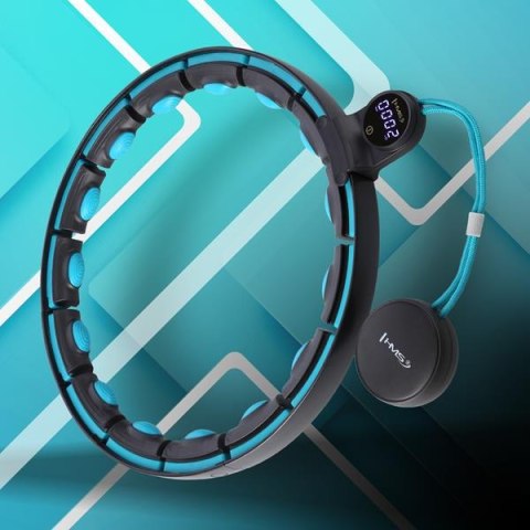 HHM17 HULA HOP BLACK/TURQUOISE Z MAGNESAMI I OBCIĄŻNIKIEM + LICZNIK HMS HHM17 HULA HOP BLACK/TURQUOISE Z MAGNESAMI I OBCIĄŻNIKIEM + LICZNIK HMS