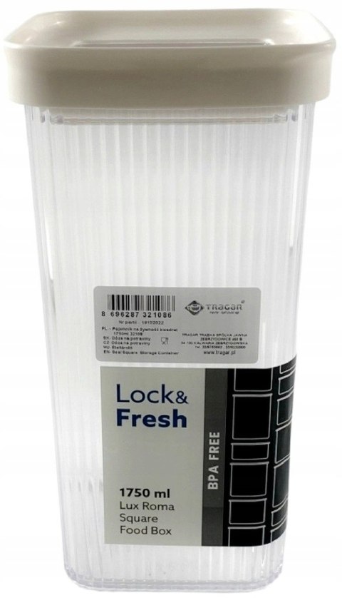 Pojemnik spożywczy kwadrat LINE PLUS 1750 ml Pojemnik spożywczy kwadrat LINE PLUS 1750 ml