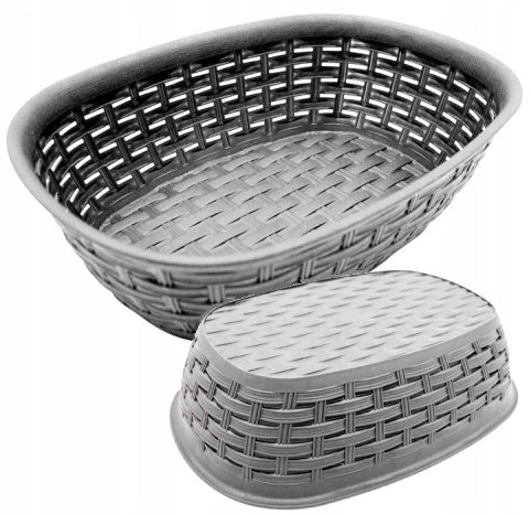 Koszyk 2 lt RATTAN - popiel 255x170x73 mm Koszyk 2 lt RATTAN - popiel 255x170x73 mm
