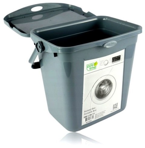 Pojemnik na proszek z pokrywką 7 l SZARY 235X260X185 MM Pojemnik na proszek z pokrywką 7 l SZARY 235X260X185 MM