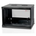 Szafka wisząca ECO 19cali 6U/450mm szklane drzwi zmontowana czarna Szafka wisząca ECO 19cali 6U/450mm szklane drzwi zmontowana czarna