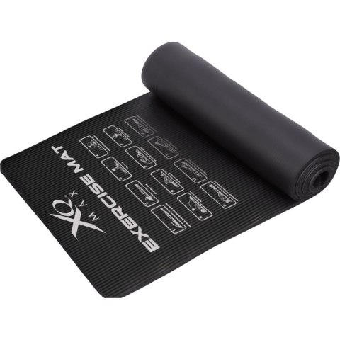 MATA DO JOGI NBR CZARNA 10MM 183x58CM XQMAX MATA DO JOGI NBR CZARNA 10MM 183x58CM XQMAX