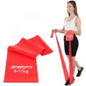 TAŚMA TRENINGOWA DO ĆWICZEŃ PILATES 2000x150x0,30MM 9-11KG CZERWONA