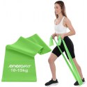 TAŚMA TRENINGOWA DO ĆWICZEŃ PILATES 2000x150x0,40MM 10-15KG ZIELONA