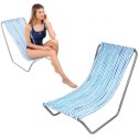 LEŻAK OGRODOWO - PLAŻOWY SKŁADANY I TORBA BLUE LINES