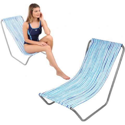 LEŻAK OGRODOWO - PLAŻOWY SKŁADANY I TORBA BLUE LINES LEŻAK OGRODOWO - PLAŻOWY SKŁADANY I TORBA BLUE LINES