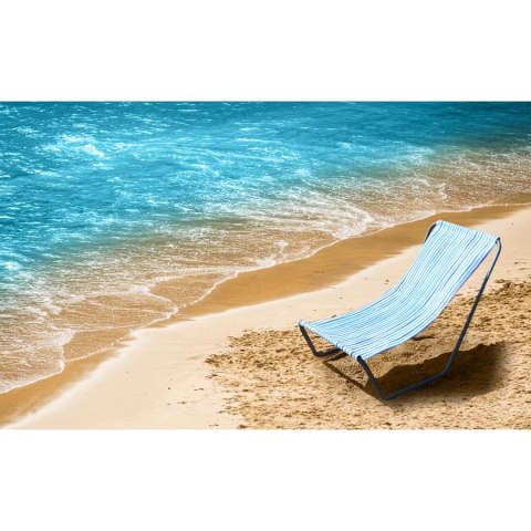LEŻAK OGRODOWO - PLAŻOWY SKŁADANY I TORBA BLUE LINES LEŻAK OGRODOWO - PLAŻOWY SKŁADANY I TORBA BLUE LINES