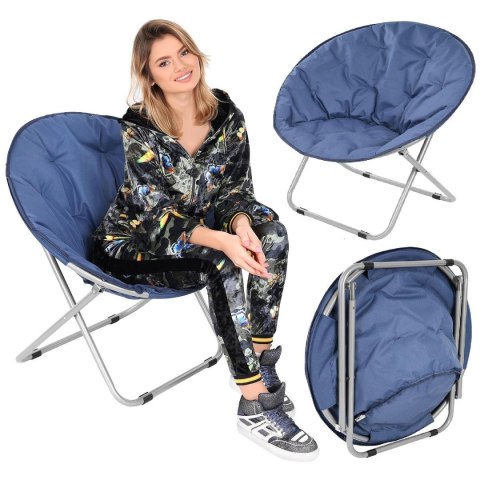 FOTEL CAMPINGOWY MOON 82x68x79CM GRANATOWY ENERO CAMP FOTEL CAMPINGOWY MOON 82x68x79CM GRANATOWY ENERO CAMP